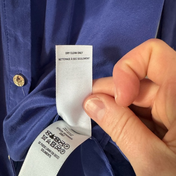 Royal blue Juicy Couture bow blouse - Picture 6 of 6